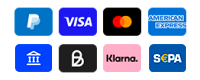 Paypal, Mastercard, VISA, American Exptress usw.